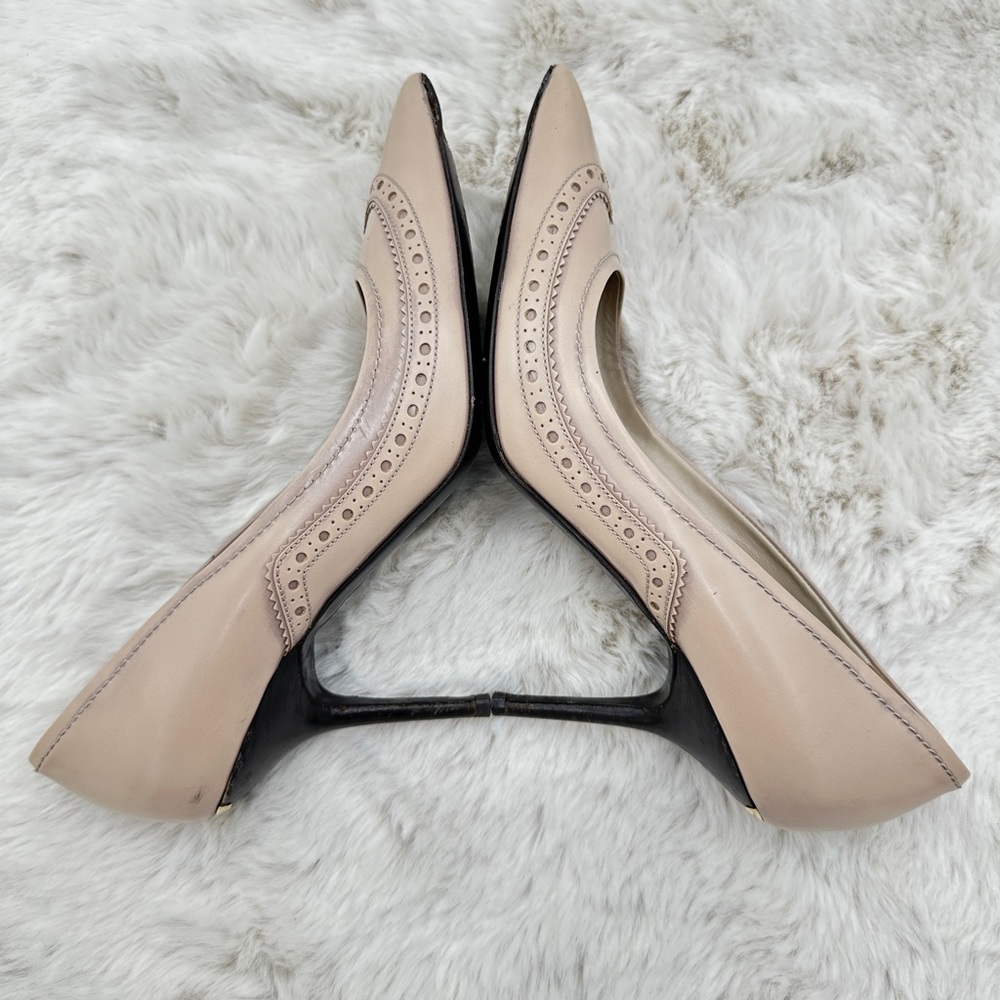 Burberry Leather Nude Pointed Toe Heels 40 US 10‎ - Picture 9 of 13